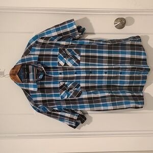 Mens Plaid Button Up Beverly Hills XL